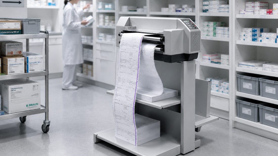 PSi Matrixdrucker in der medizinischen Logistik / Apothekenlogistik